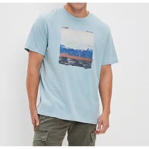 American Eagle Graphic T-Shirt Explore Outdoors Short Sleeve Tee Size S